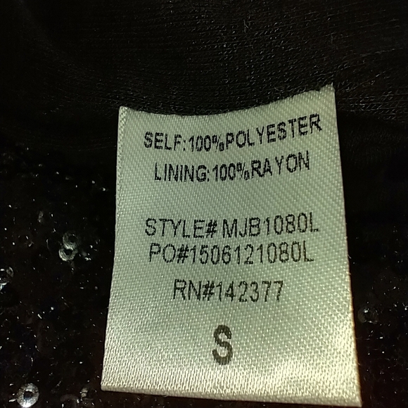 BLACK SEQUINED LEGGINGS - Picture 5 of 6